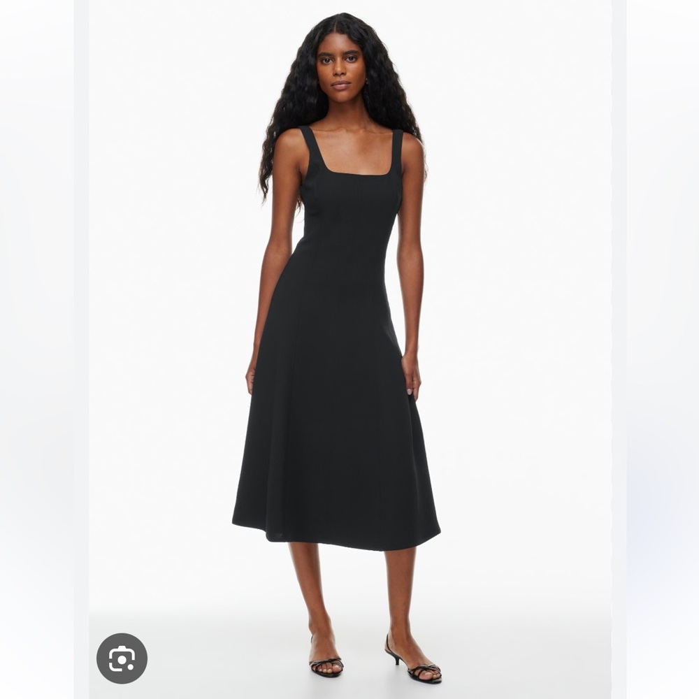 Aritzia Wilfred Tartelette Dress (Black, Crepe, A line)